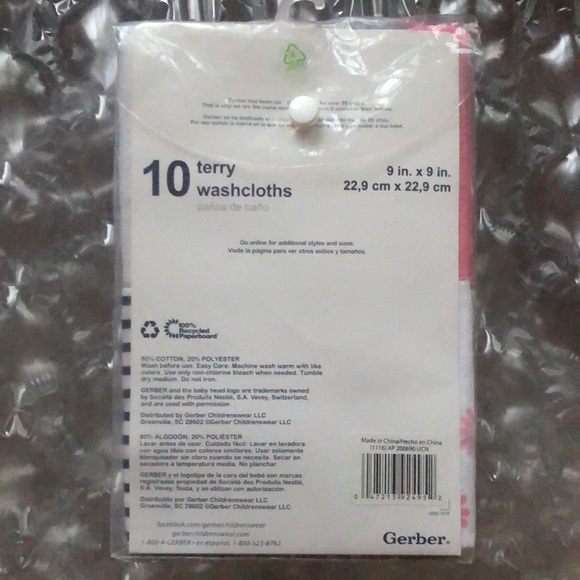 NWT Gerber Baby Washcloths - Picture 2 of 4